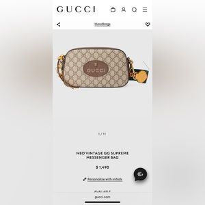 Authentic Gucci crossbody bag.